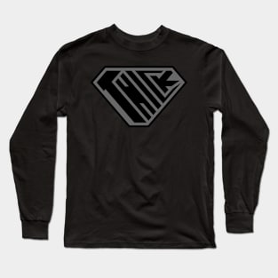 Thick SuperEmpowered (Black on Black) Long Sleeve T-Shirt